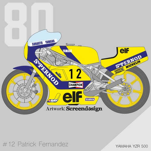 Decals yamaha yzr 500 - yamaha, "