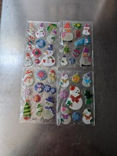 puffy peel offs card toppers set of 4 Christmas  theme