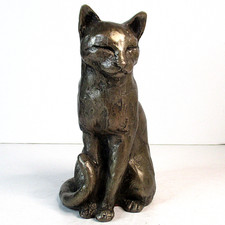 Frith Sculpture - Cold Cast Bronze Cat Figurine - S062 - by Paul Jenkins - 15 cm