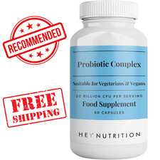 Hey Nutrition Probiotic Complex 20B CFU - 60Caps - Best Before 2027 Free Ship UK