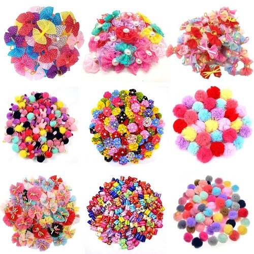 20pcs pet dog hair bows - dog,