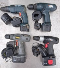 Cordless Drill lot of 4 with chargers Job Lot Spares Repairs