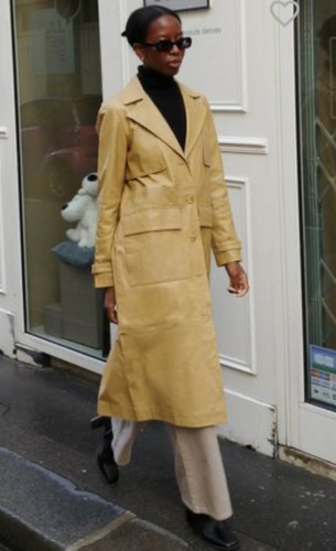 Aligne elia leather trench - leather,