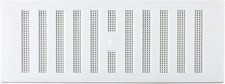 MAP Adjustable Plastic Air Vent Grille With Flyscreen Cover, White, 9" x 3"