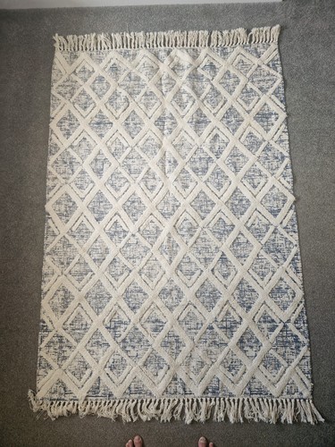 Habitat printed cream blue - cream,