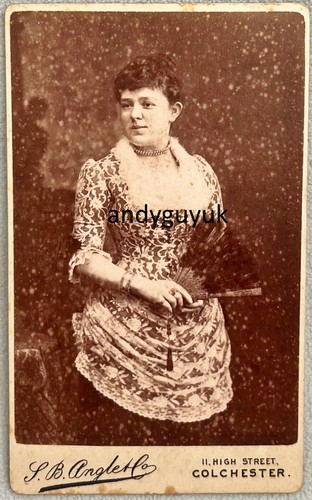 Cdv lady pattern dress - dress, hand