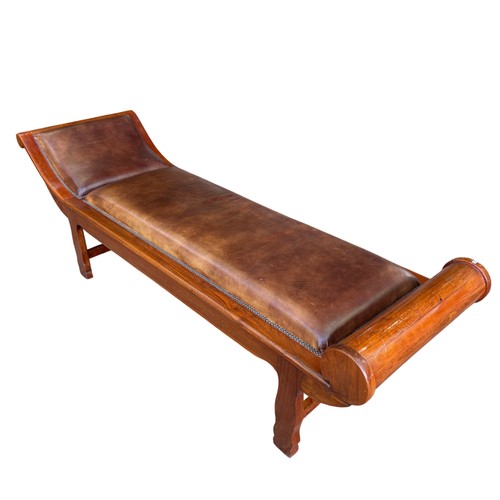 Regency french leather chaise - regency,