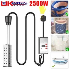 2500W Electric Immersion Water Heater Bucket Heater with Thermostat Auto Shutoff