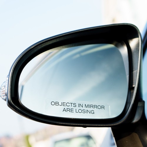 Objects mirror are - 3x, in