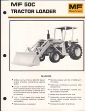 Massey Ferguson "MF 50C" Industrial Tractor Loader Brochure Leaflet