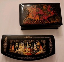 Two Russian Lacquered Boxes