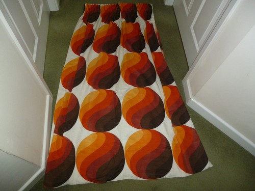 Two 1970s original curtains - 1970s,