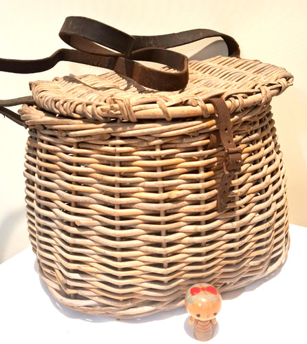 Large vintage cane wicker - vintage,