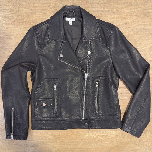 Topshop faux leather black - faux,
