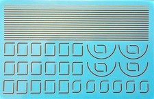 (10) MODELMASTER WATERSLIDE DECALS  4M4081 ORANGE/BLK/ORANGE BR&GWR LOCO LINING 