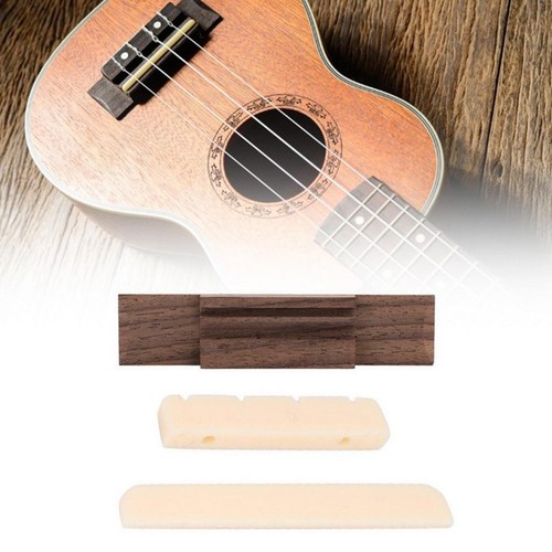 Rosewood ukulele bridge - rosewood, and