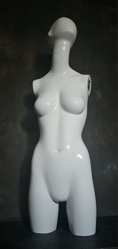 Vintage long neck white - white, half
