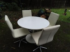 Ikea tulip table & 4 italian swivel chairs