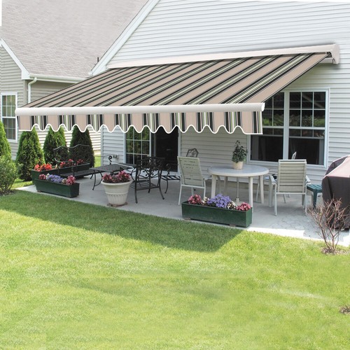 Retractable garden awning half - awning,