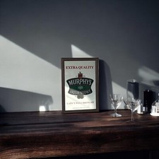 Murphys Irish Stout Style Wooden Framed Small Mirror | Pub Mirror 33x23 cm