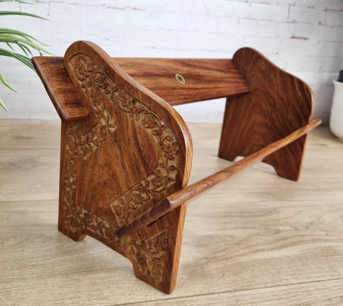 Carved wooden book - book, trough