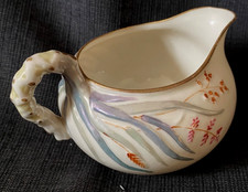 Irish Belleek Grass Milk Jug Second Black Mark