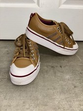 Adidas x Star Wars Nizza Low Platform Trainers - Mandalorian Tan Leather UK 6