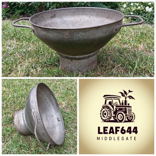 Vintage milk churn funnel - vintage,