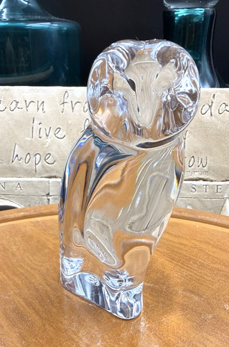 Baccarat crystal owl figurine - baccarat,