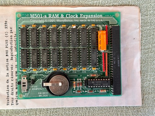 Microbotics m501 memory - microbotics, m501-s