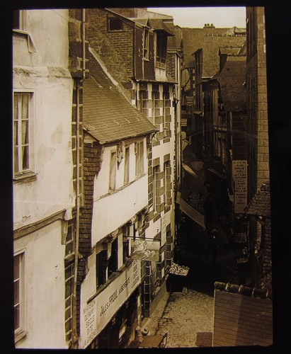 Glass magic lantern slide - glass,