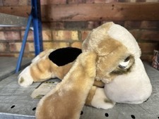 Vintage Tebro Plush Dog – Large Sad-Eyed Basset Hound Soft Toy