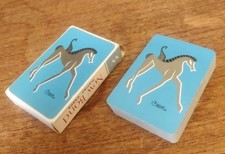 New Bond Playing Cards Fabric Finish Horse VTG 50s 60s Equus Mid Century Retro 