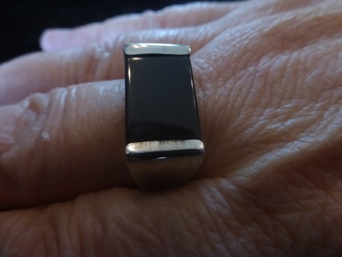 Mens black onyx rectangle - onyx,