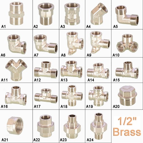Bsp brass pipe - 1/2", fitting