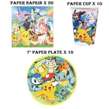 Pokemon happy birthday plate - pokemon,