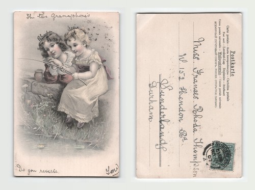 Postcard edwardian children - postcard,
