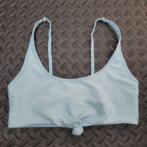Frankies bikinis blue ribbed - bikinis,
