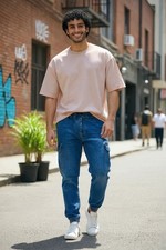 JOSS Mens Cuffed Jogger Jeans