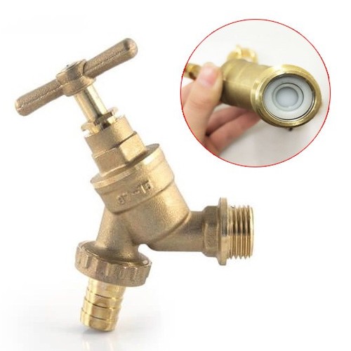 Outside garden tap - kit, brass