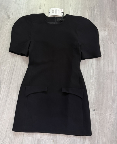 Zara black jersey shift - black, dress