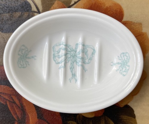 Vintage white soap dish - vintage,