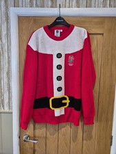 Men's England Rugby Christmas Jumper  Large 