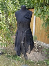 Asos Black Silk and Polyester Draped Grecian Style Dress or Long Top UK10