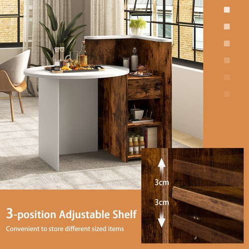 Front counter desk lockable - front,