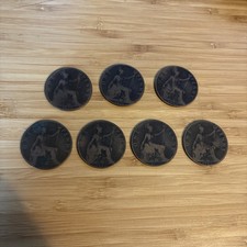 7 British Pre-Decimal Pennies