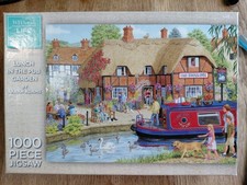 WHSMITH LUNCH IN THE OUB GARDEN 1000 Piece Jigsaw Puzzle WH Smith canal