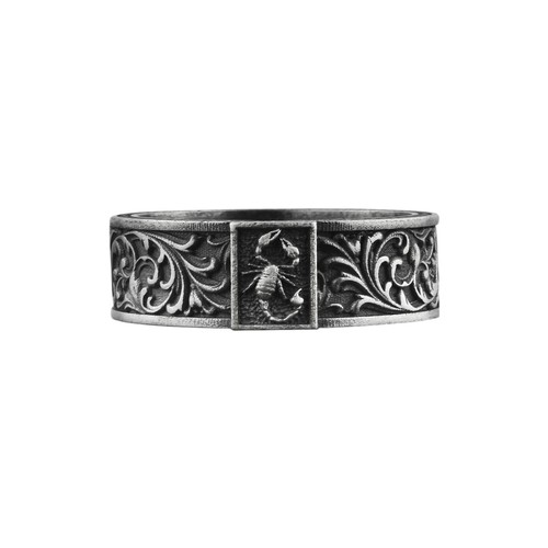 Scorpion band ring sterling - band,