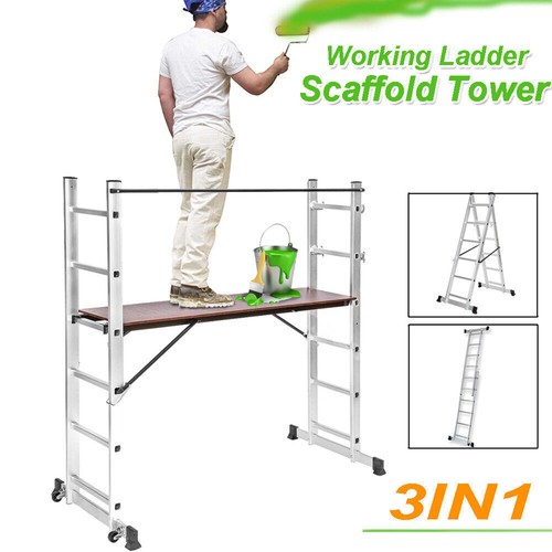 Aluminium scaffolding ladder - aluminium,