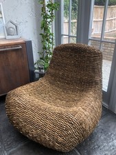 Vintage seagrass Low Shaped Chair